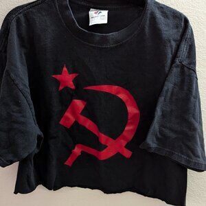 Cropped Hammer and Sickle t-shirt
